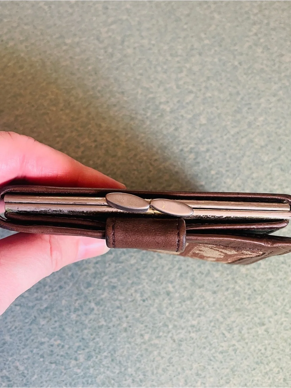 Vintage Dior Monogram Kiss-Lock Wallet